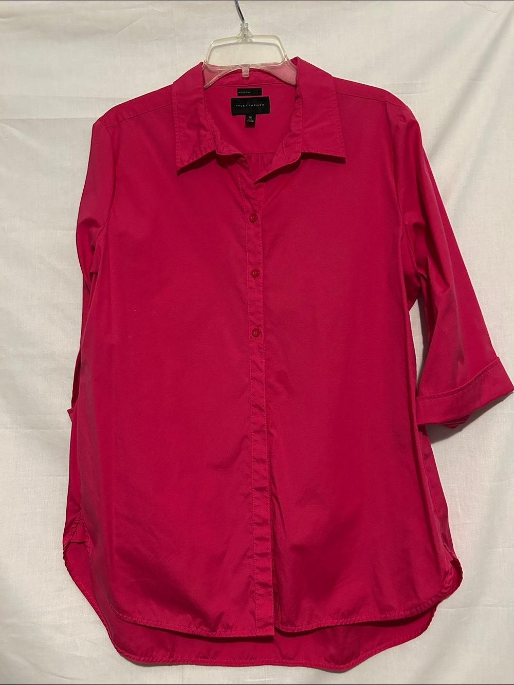 Investments Women's Hot Pink Button-Down Shirt